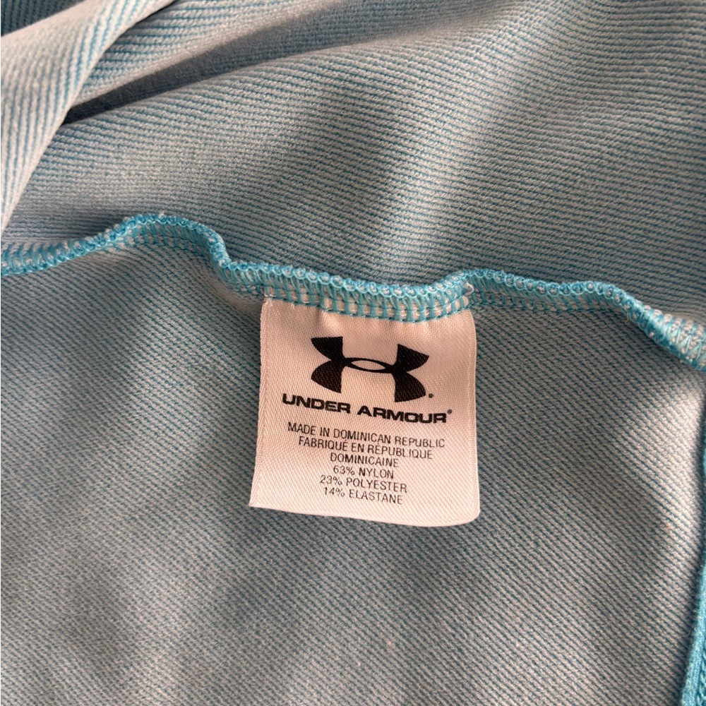 Under Armour ColdGear Performance Mock-neck Top Pullover Cyan Color Size MD - Picture 6 of 8